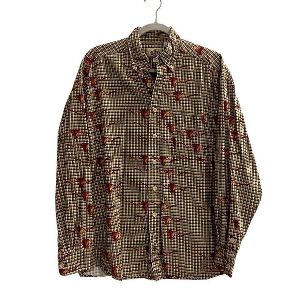 BARN FLY Checkered Shirt with Red Accents